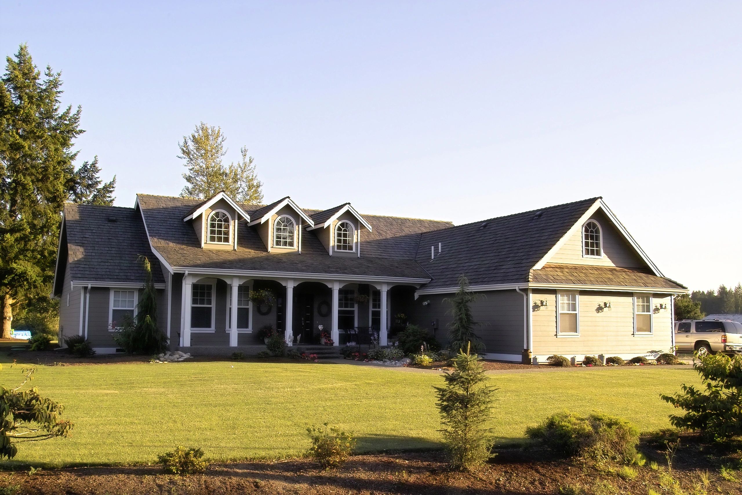 Country ranch-style home exterior