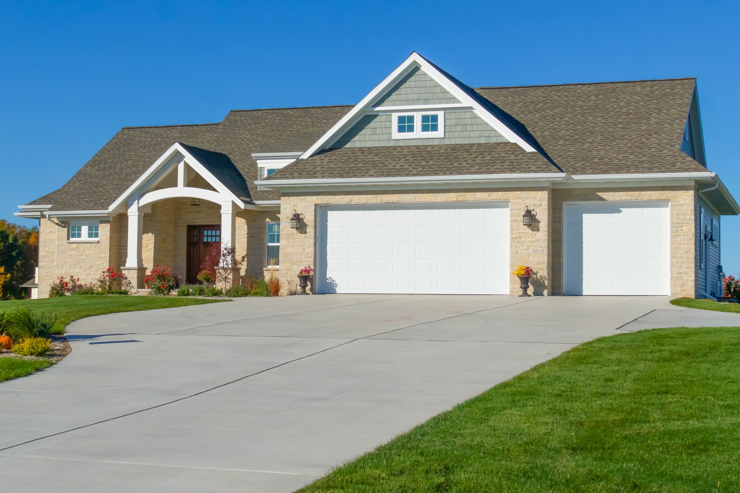 Ranch-style home exterior (concept example)